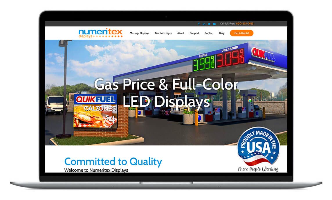 Numeritex Displays Website