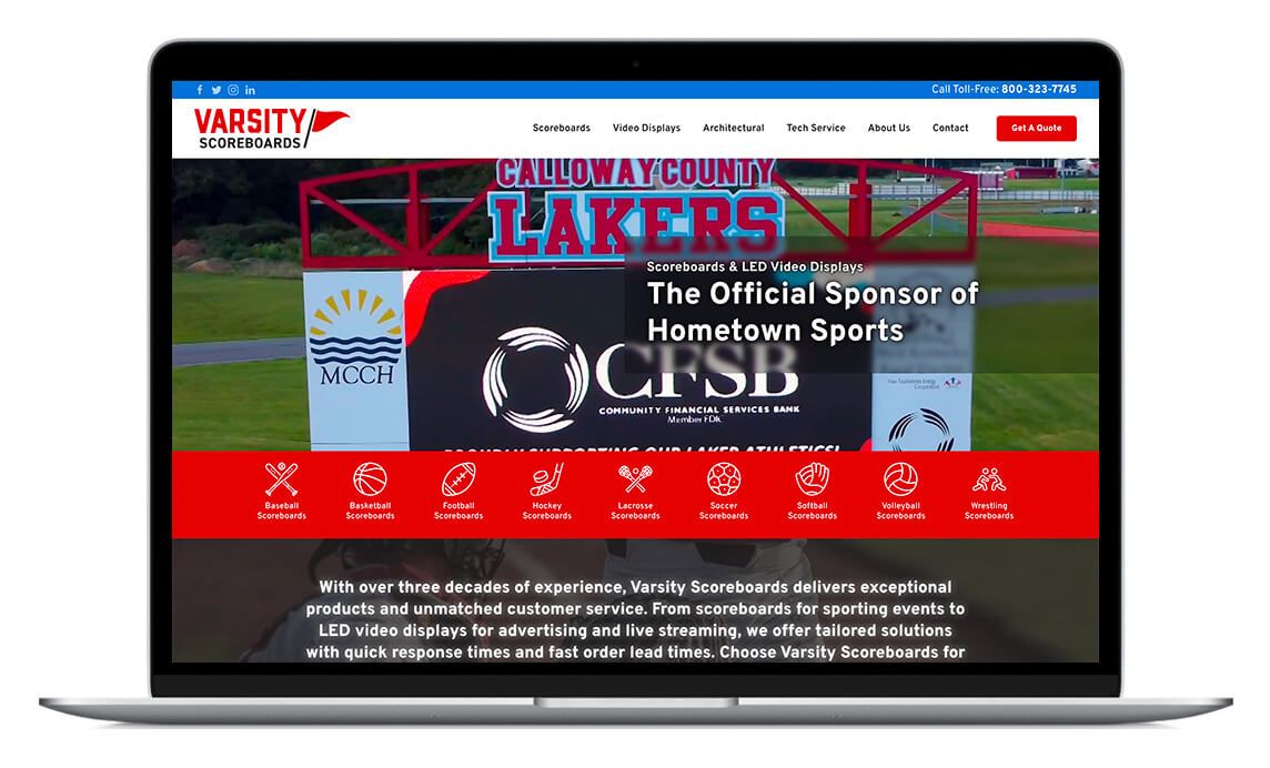 Varsity Scoreboards Website